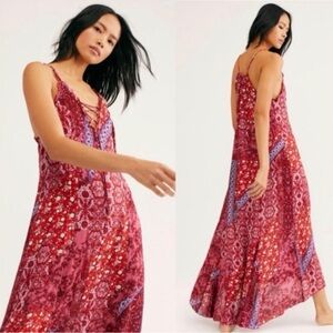 Free People Work of Art maxi slip dress Medium
